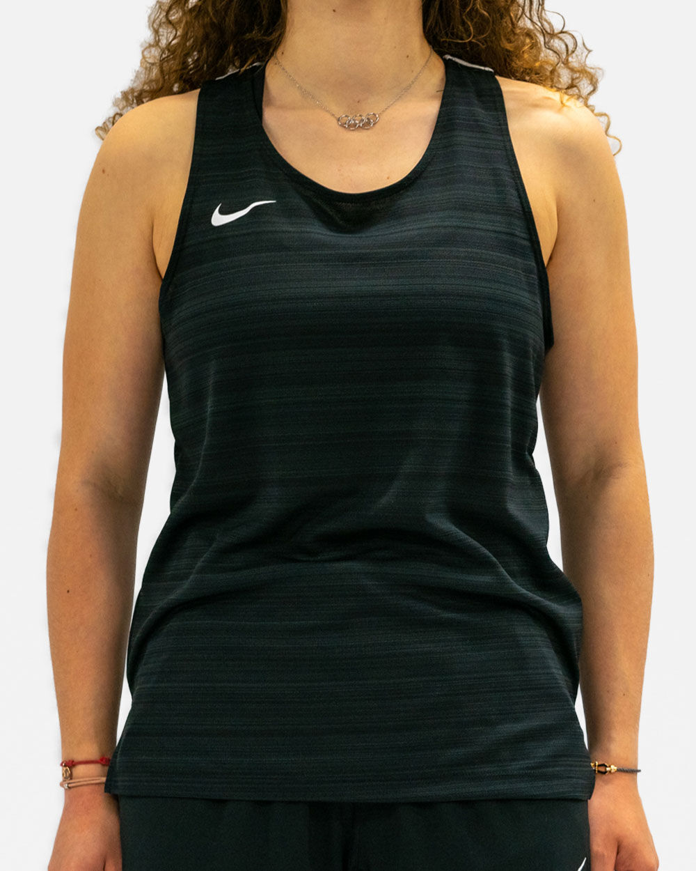 Camiseta sin mangas de running Nike Stock Negro Mujeres - NT0301-010