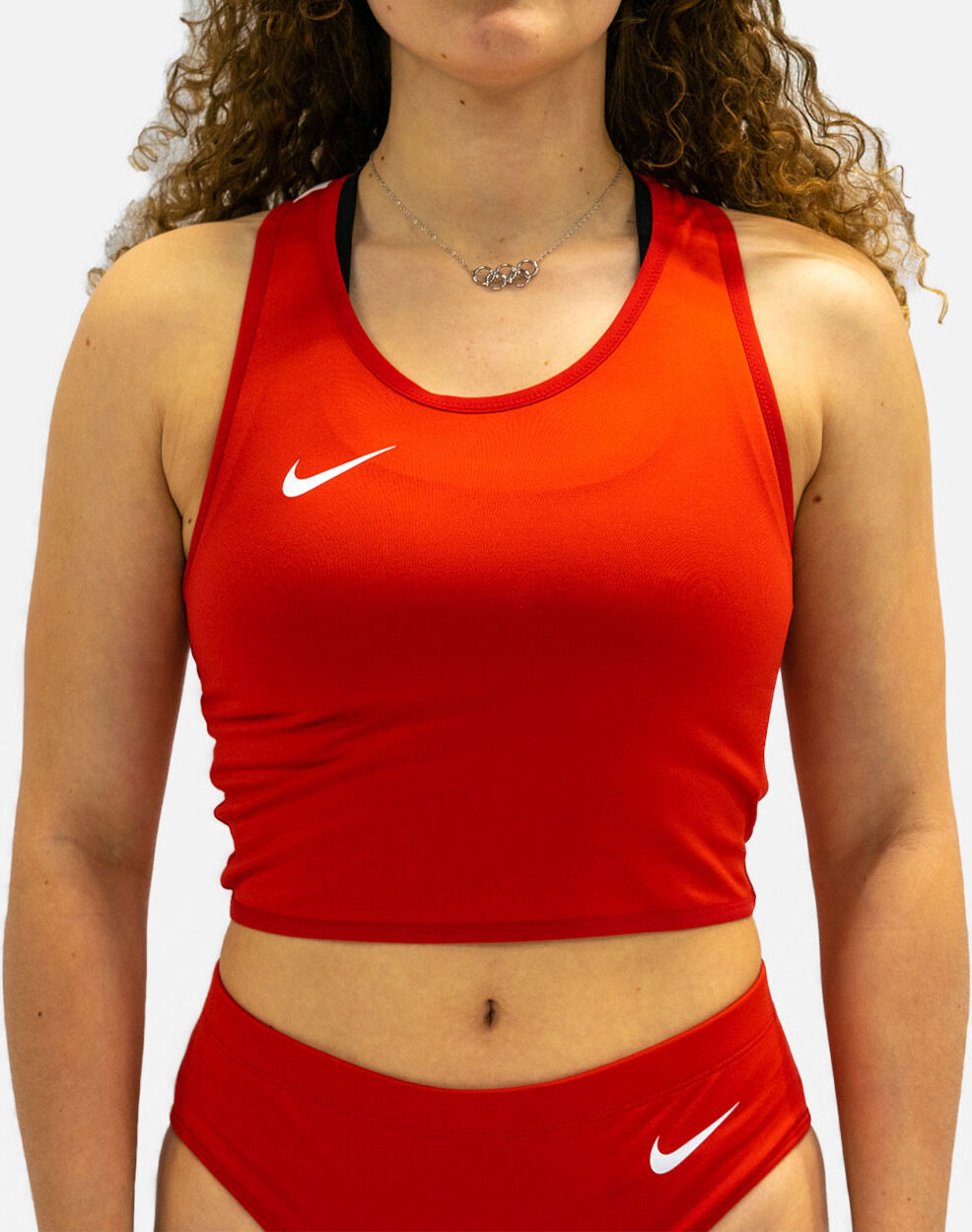 Camiseta sin mangas de running Nike Stock Rojo Mujeres - NT0312-657