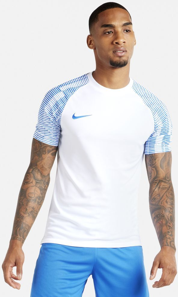 Camiseta de competicion Nike Academy Blanco y Azul Real para Hombre - DH8031-102