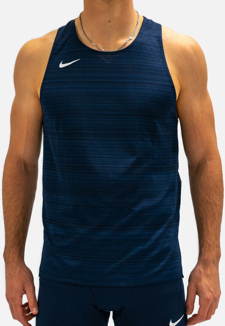 Camiseta sin mangas de running Nike Stock Azul Marino Hombre - NT0300-451