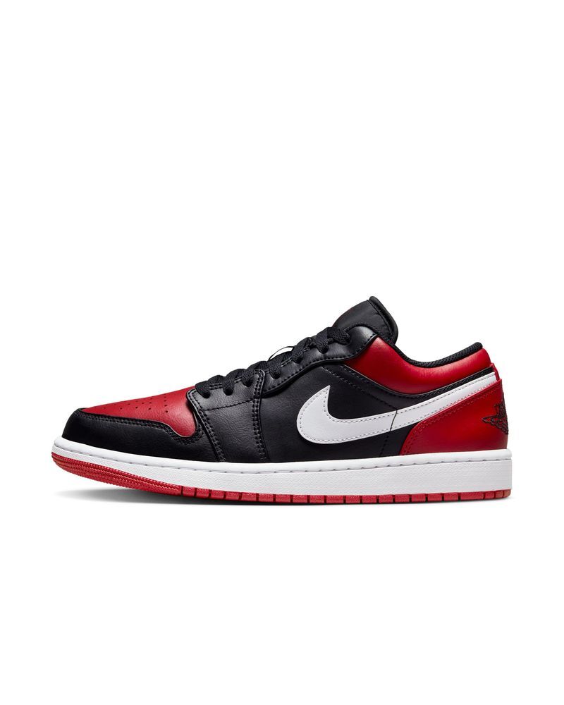 Zapatillas Nike Jordan 1 Low Rojo y Negro Hombre - 553558-066