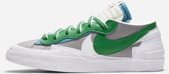 Zapatillas Nike X Sacai Blazer Low  Gris y Verde Hombre - DD1877-001