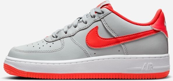 Zapatillas Nike Air Force 1 Gris y Rojo Carmesí Niño - CT3839-005