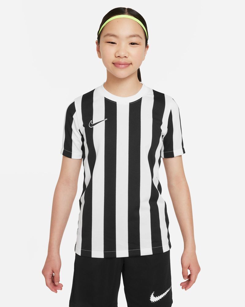 Camiseta Nike Striped Division IV Blanco y Negro para Niño - CW3819-100