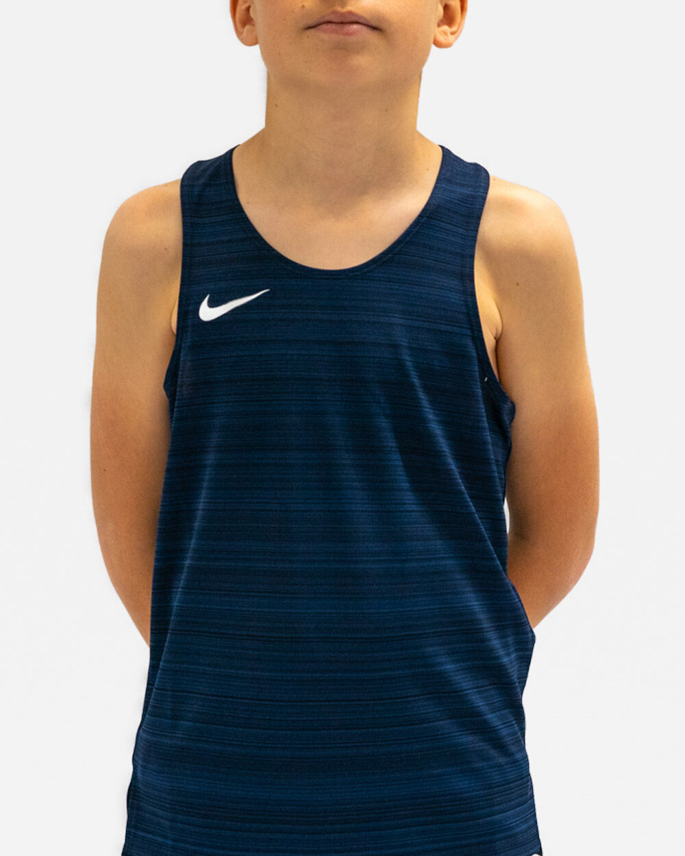 Camiseta sin mangas de running Nike Stock Azul Marino para Niño - NT0302-451