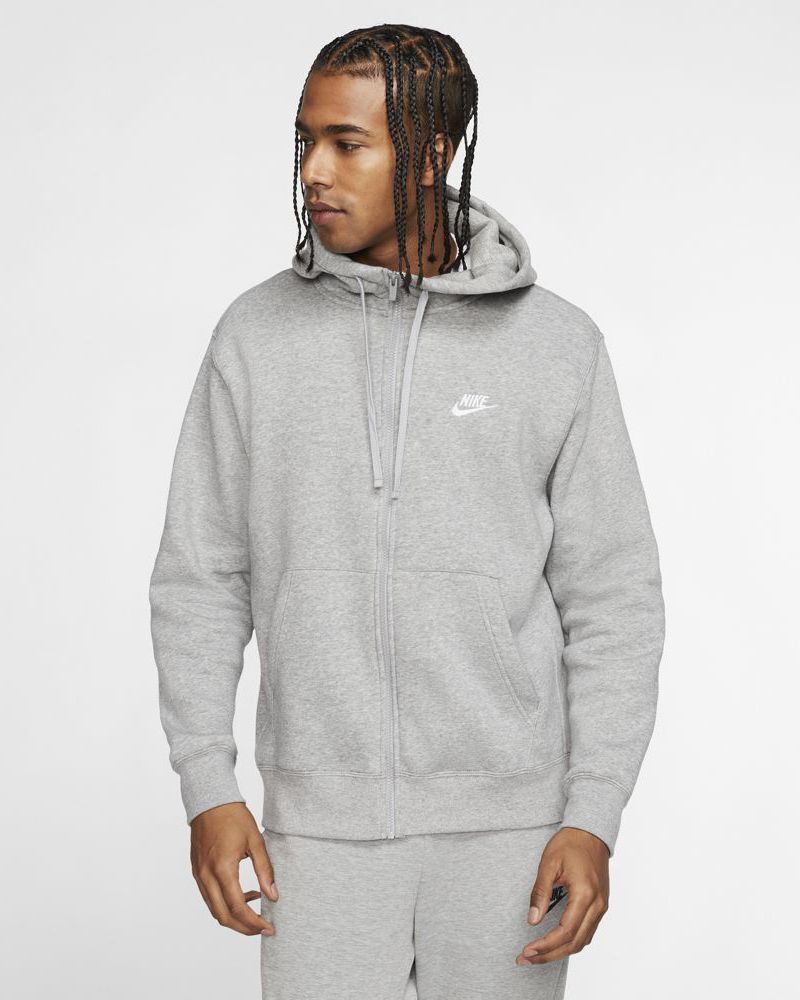 Sudadera con zip y capucha Nike Sportswear Club Fleece Gris Hombre - BV2645-063