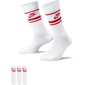 Set de 3 pares de calcetines Nike Sportswear Blanco y Rojo Unisex - DX5089-102