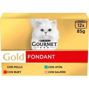 Dieta Natural Gourmet Gold Fondant Buey Atun Salmon Multipack 12X85Gr - PURINA