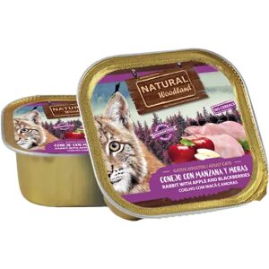 Comida Natural Gatos Adultos Con Conejo y Manzanas 100 g - Natural-Woodland