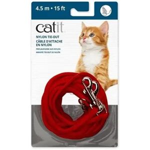 Transporte Gatos Catit Correa Extra Larga Roja 4,5M 11,5x3,4x19 - CATIT