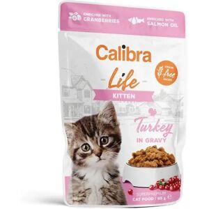 Comida Premium Gato Calibra Cat Life Pouch Kitten Pavo En Salsa 28X85Gr - CALIBRA