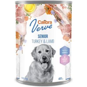 Premium Natural Perro Calibra Dog Gf Verve Senior Pavo Y Cordero Caja 6X400Gr - CALIBRA