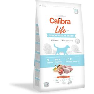 Premium Natural Perro Calibra Dog Life Junior Medium Breed Pollo 12Kg - CALIBRA