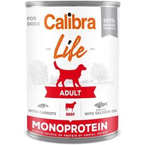 Premium Natural Perro Calibra Dog Life Lata Adult Ternera Con Zanahorías 6X400Gr - CALIBRA