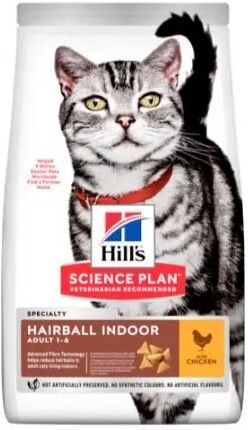 Dieta Proteinas Gato HillS Hsp Feline Adult Hairball Indoor Pollo 1,5Kg - HILLS