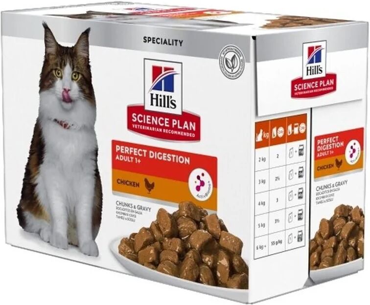 Dieta Proteinas Gato HillS Hsp Feline Adult Perfect Digestion Pollo 12X85Gr - HILLS