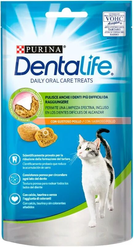 Dieta Natural Gato Dentalife Feline Daily Oral Care Sabor Pollo 8X40Gr - PURINA