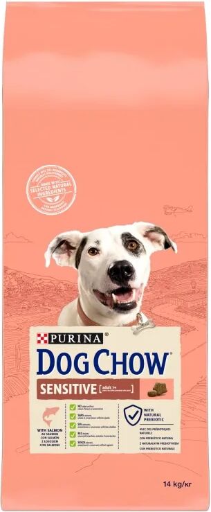 Dieta Natural Perro Dog Chow Canine Adult Sensitive Salmon 14Kg - PURINA