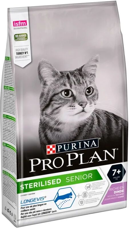 Dieta Natural Gato Pro Plan Feline Adult Sterilised +7 Pavo 1,5Kg - PURINA