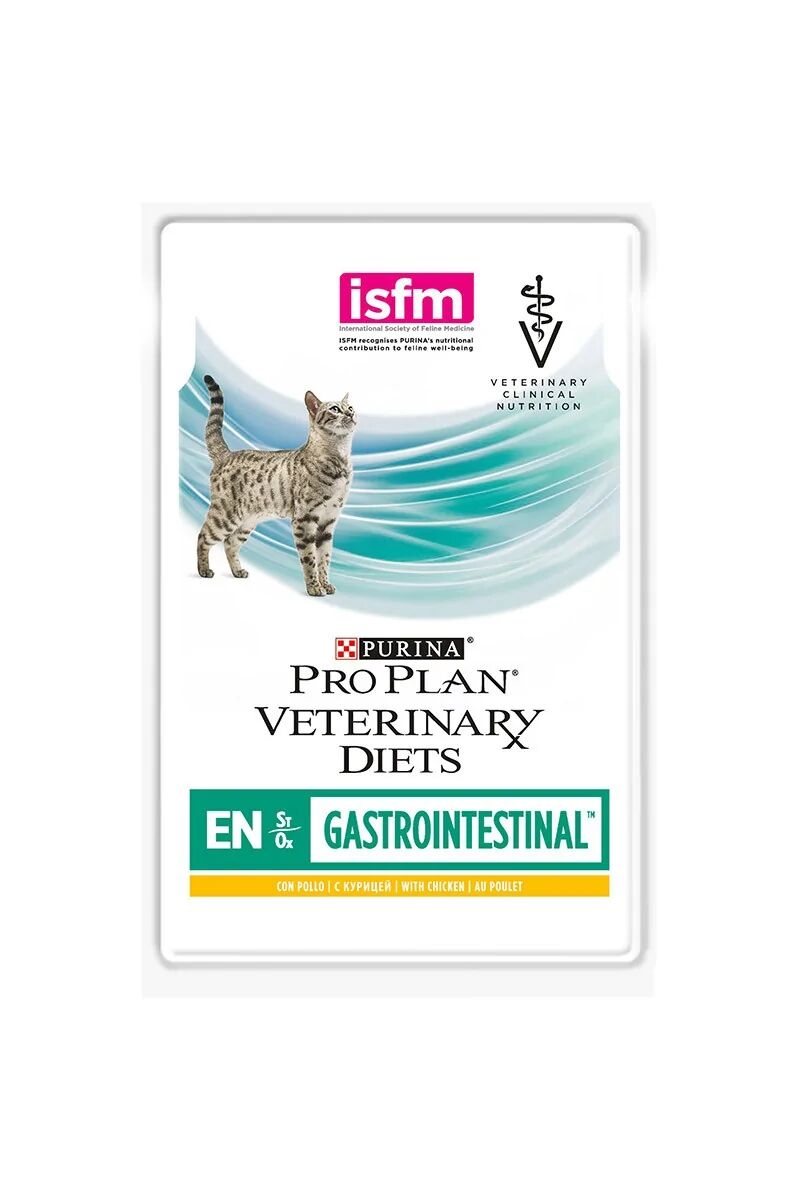 Dieta Natural Gato Pro Plan Vet Feline En Gastrointestinal Caja Pouch 10X85Gr - PURINA