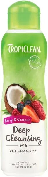 Higiene Tropiclean Champu Limpieza Profunda Frutos Rojos Coco 355Ml - TROPICLEAN