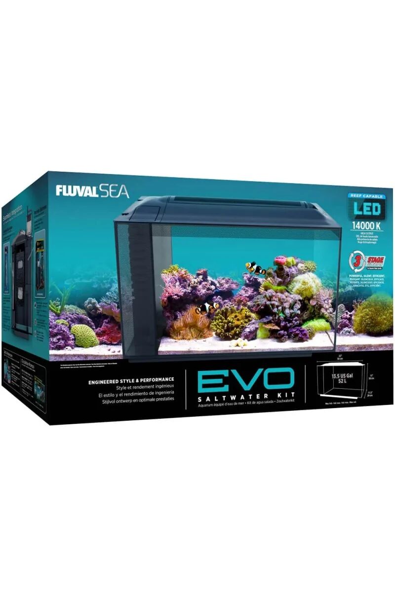 Acuario Premium Fluval Evo Acuario Marino Negro 52L  56cm*38cm*29cm - FLUVAL