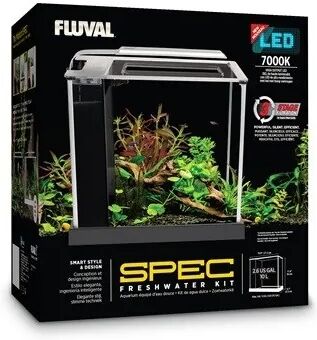 Acuario Fluval Spec Nano Acuario Negro 10L 31,6x29,8x24,8 - FLUVAL