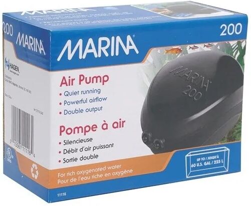 Bombas De Aire Acuario Marina 200 Bomba De Aire 125-225 L 7,62x15,49x10,92 - MARINA