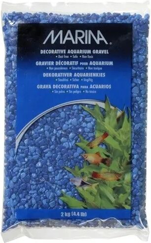 Decoración Acuario Marina Grava Azul Varios Tonos 2Kg - MARINA