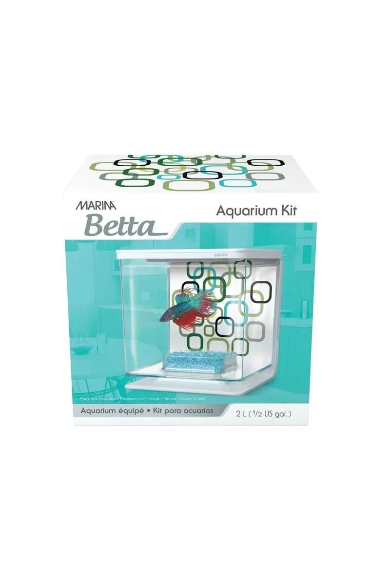 Acuario Bettas Marina Betta Kit Geo Bubbles 15,4x15,4x14,6 - MARINA