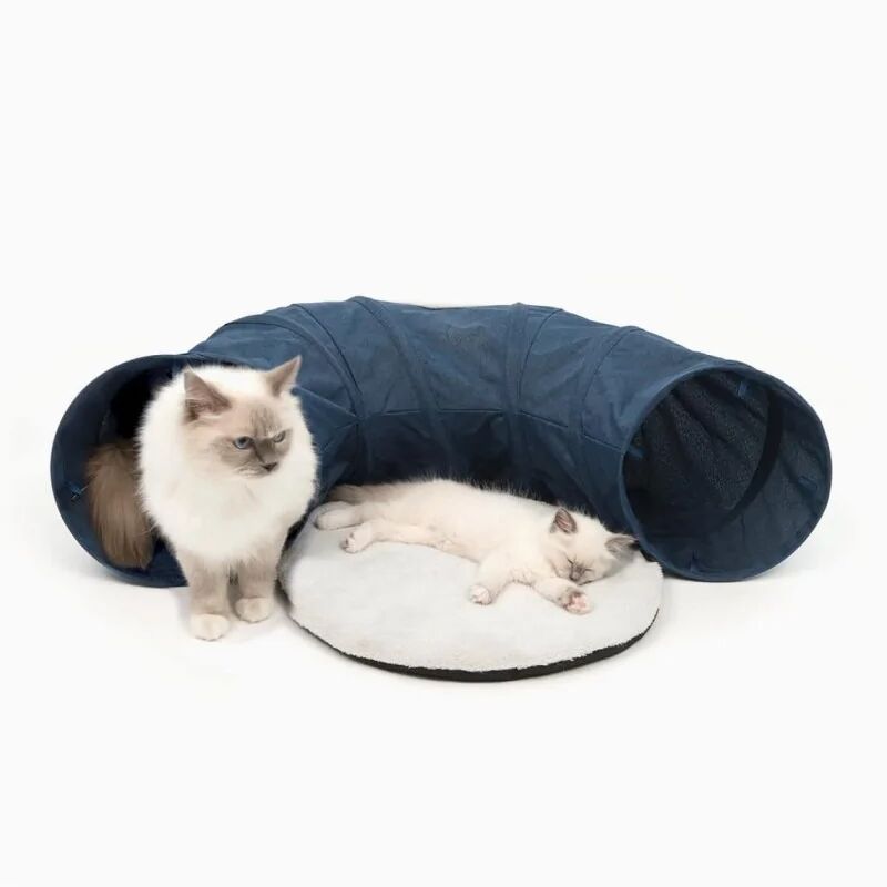 Juguetes Gatos Catit Vesper Túnel Con Cama Azul 68X97X28Cm - CATIT