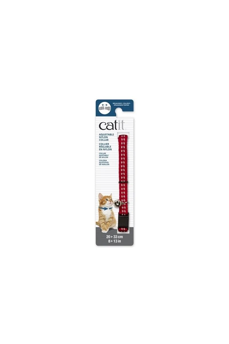 Transporte Gatos Catit Collar Breakaway Reflectante Rojo 4,7x1,2x18,1 - CATIT