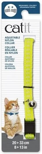 Transporte Gatos Catit Collar Breakaway Reflectante Amarillo 4,7x1,2x18,1 - CATIT