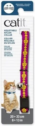 Transporte Gatos Catit Collar Breakaway Rosa Con Flores 4,7x1,2x18,1 - CATIT