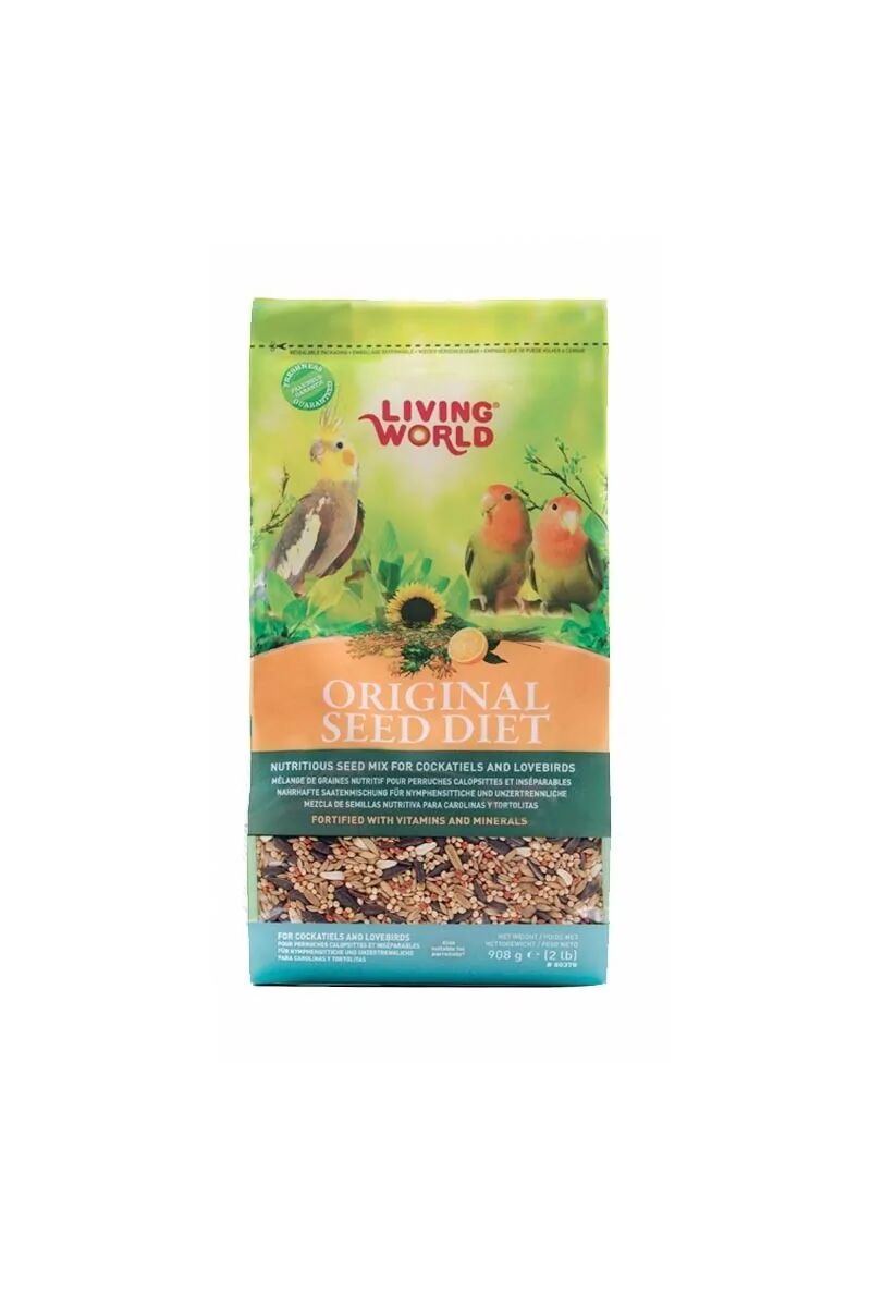 Comida Premium Pajaros Living World Original Semillas Ninfa caja 908g - LIVING WORLD