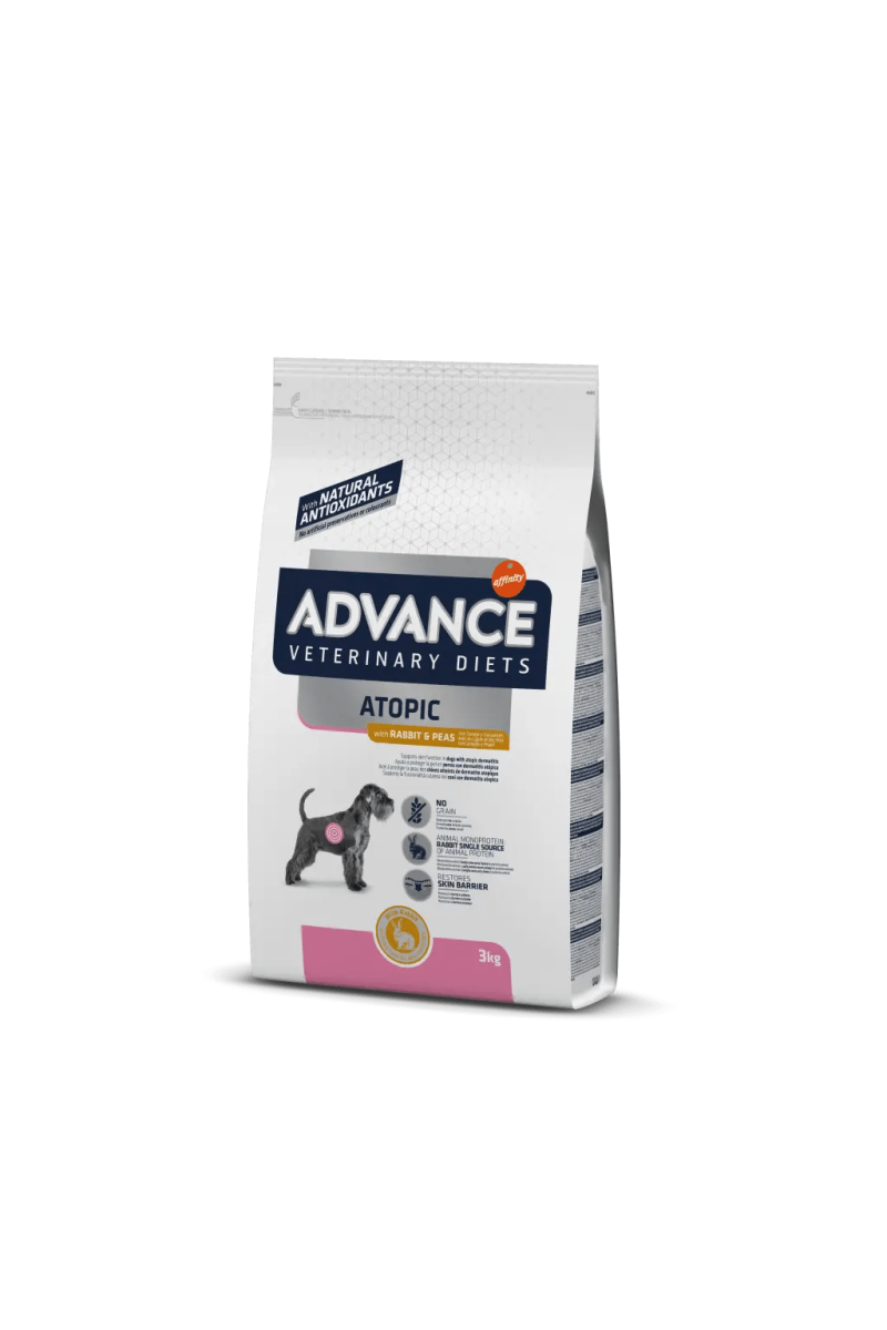 Comida Natural Perro Advance Vet Canine Adult Atopic Conejo 3Kg - ADVANCE