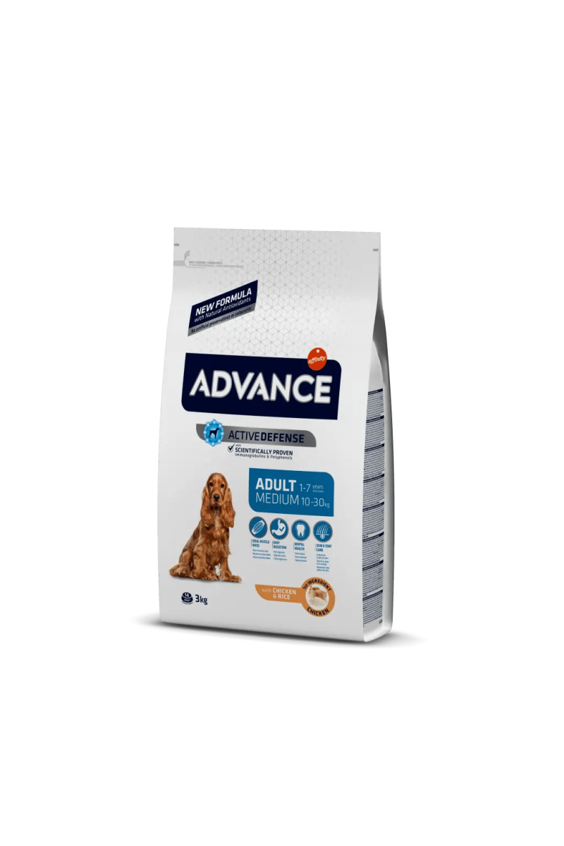 Comida Natural Perro Advance Canine Adult Medium Pollo Arroz 14Kg - ADVANCE