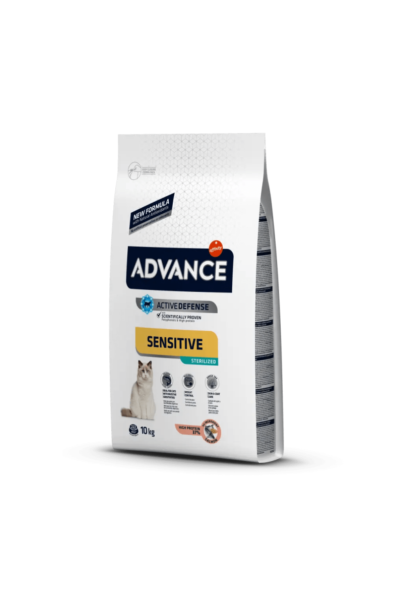 Comida Natural Gato Advance Feline Adult Sterilized Sens. 10 Kg - ADVANCE