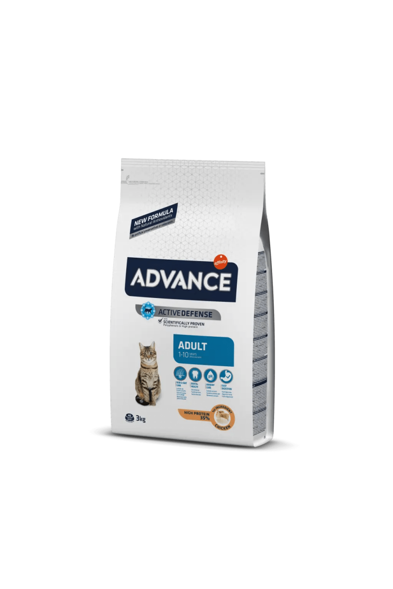 Comida Natural Gato Advance Feline Adult Pollo Arroz 3Kg - ADVANCE
