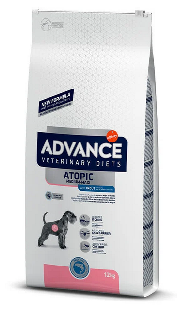 Saco Natural Perro Advance Vet Canine Adult Atopic Care 12Kg - ADVANCE