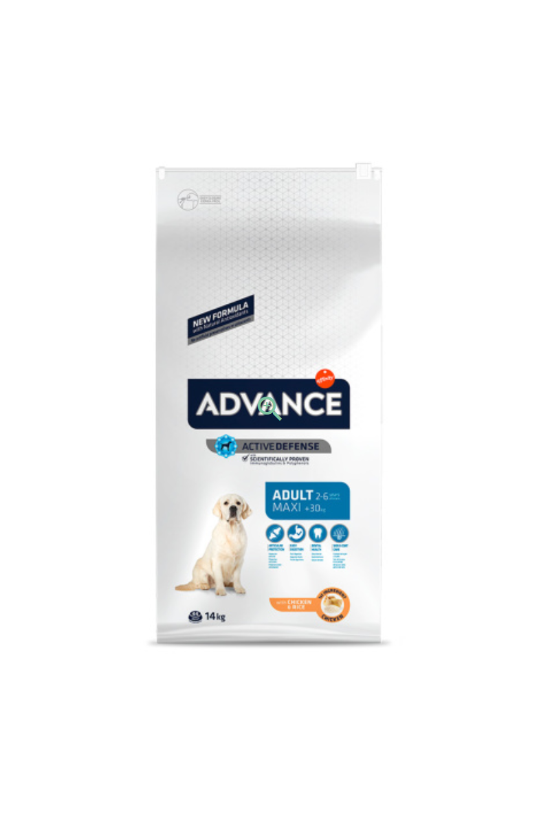 Comida Natural Perro Advance Canine Adult Maxi Pollo Arroz 14Kg - ADVANCE