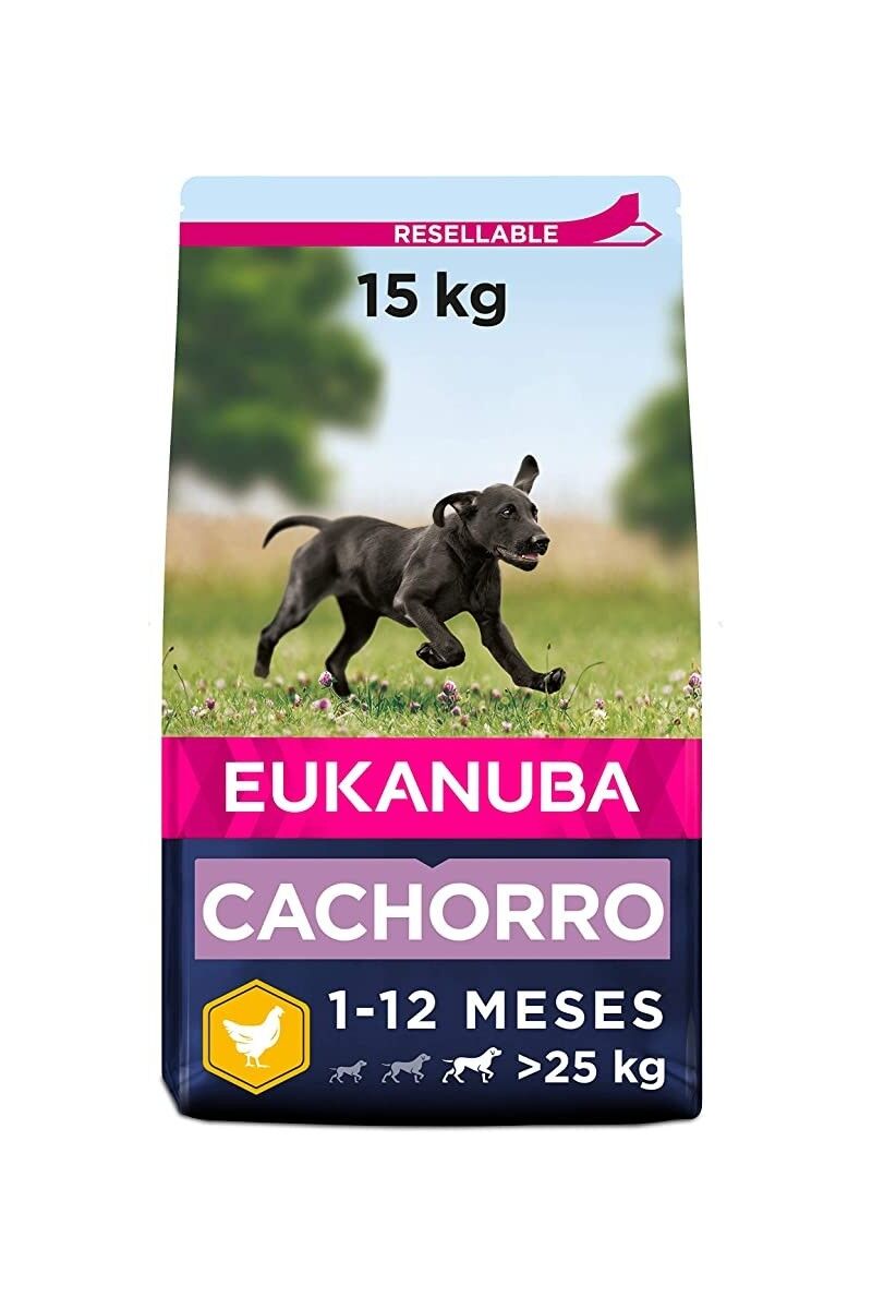 Eukanuba  para cachorros de raza grande  rico en pollo fresco 15 kg - EUKANUBA
