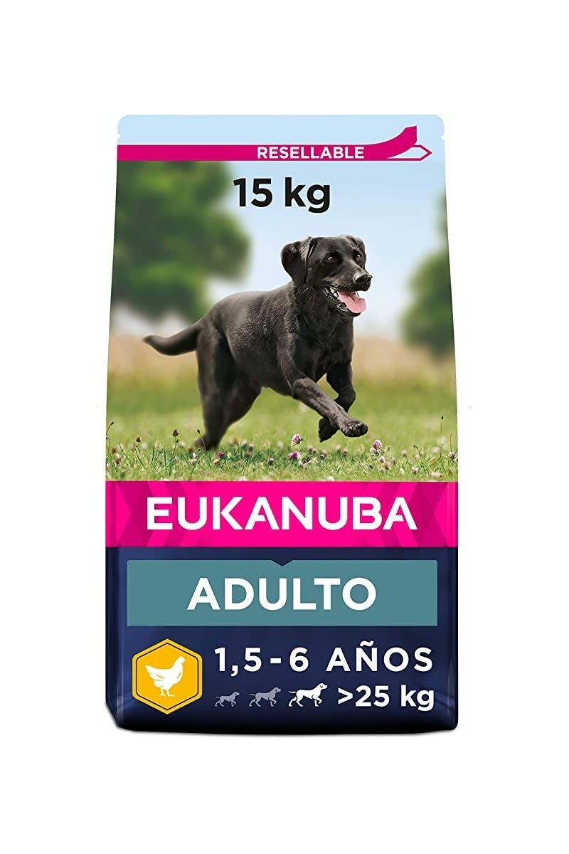 Eukanuba  seco perros adultos razas grandes con pollo 15 kg - EUKANUBA
