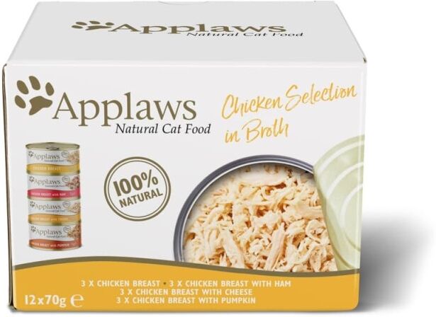 Comida Húmeda Gato  Applaws Cat Lata 70g Pollo Multipack 12x70 (4uds) - Applaws