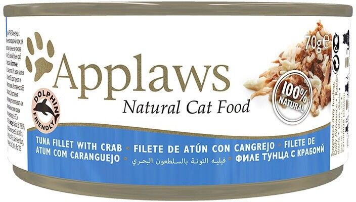 Comida Húmeda Gato  Applaws Cat Lata 70g Atún y Cangrejo - Applaws