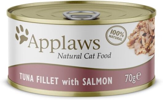 Comida Húmeda Gato  Applaws Cat Lata 70g Filete de Atún con Salmón en Caldo - Applaws