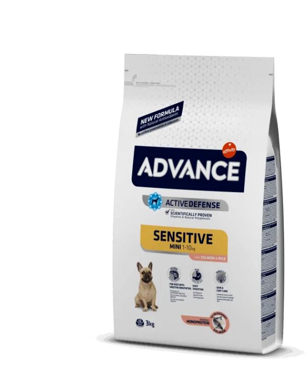 Comida Natural Perro Advance Canine Adult Sensit. Mini Salmon 3Kg - ADVANCE