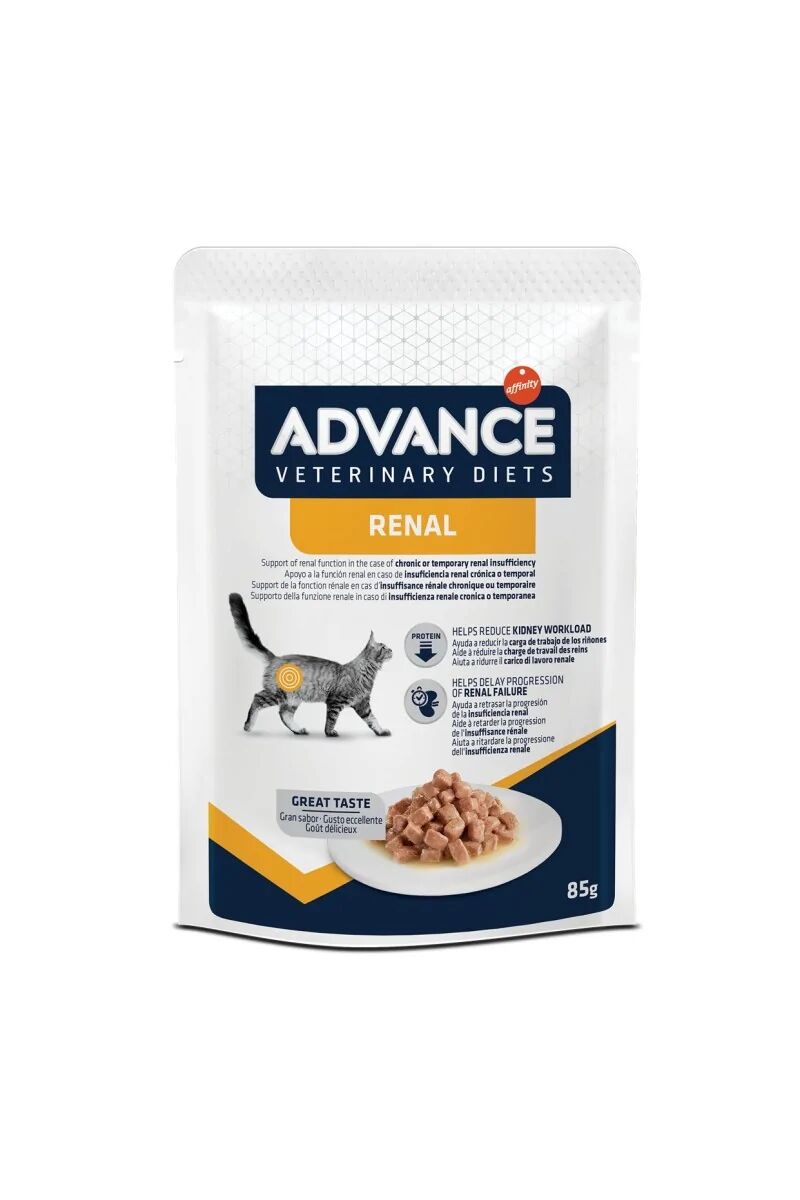 Comida Natural Gato Advance Vet Feline Renal Pouch 12X85Gr - ADVANCE