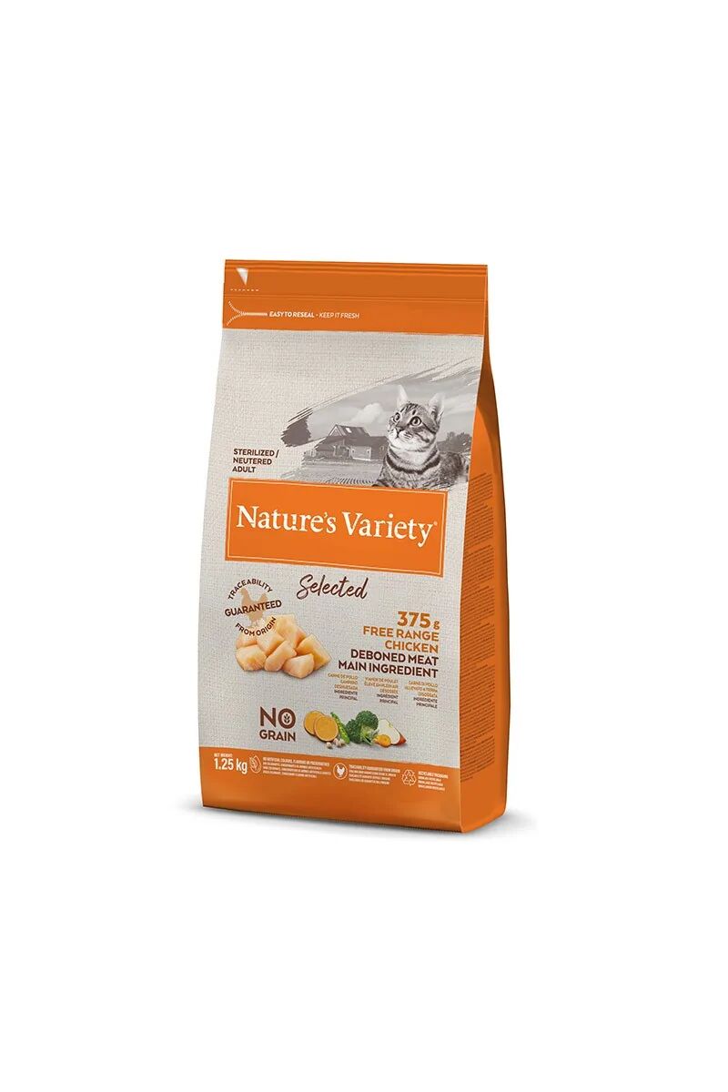 Comida Natural Gato NatureS V Selec Feline Sterilized Adult Pollo 1,25Kg - Natures Variety