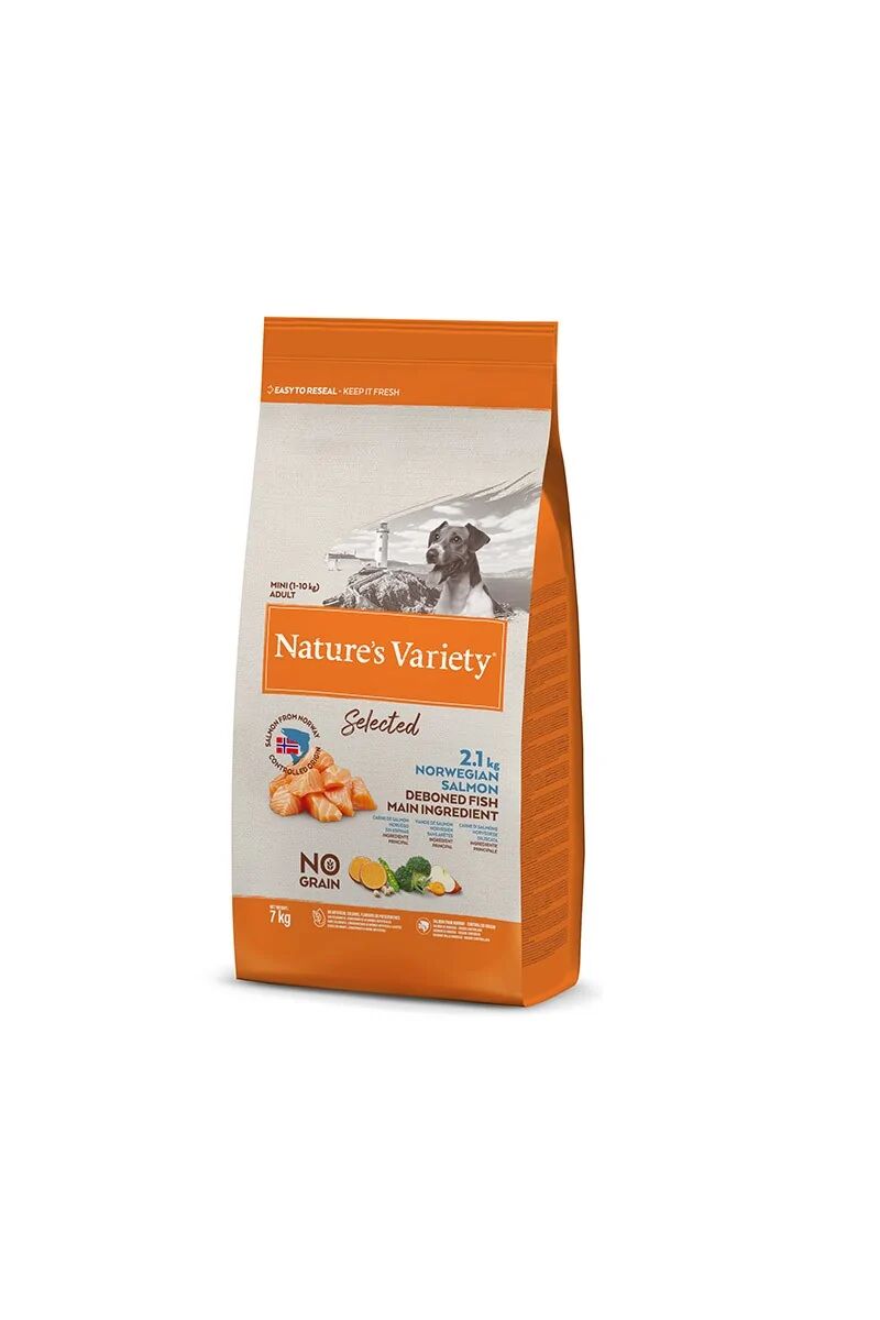 Comida Natural Perro NatureS V Select Canine Adult Mini Salmon 7Kg - Natures Variety